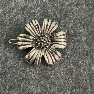 Silver Flower Brooch